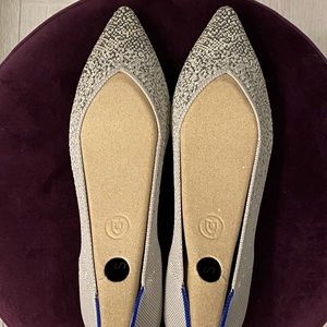 Rothy’s Pearl Metallic Point, EEUC, Size 8